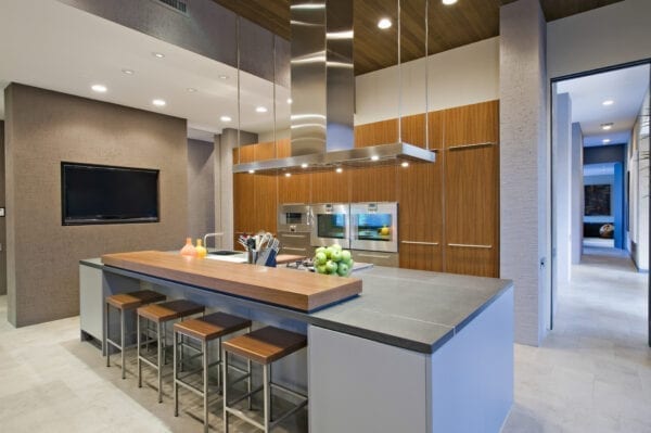 split level kitchen island idea